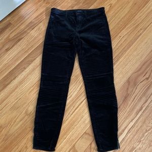 J Brand black velvet feel pants